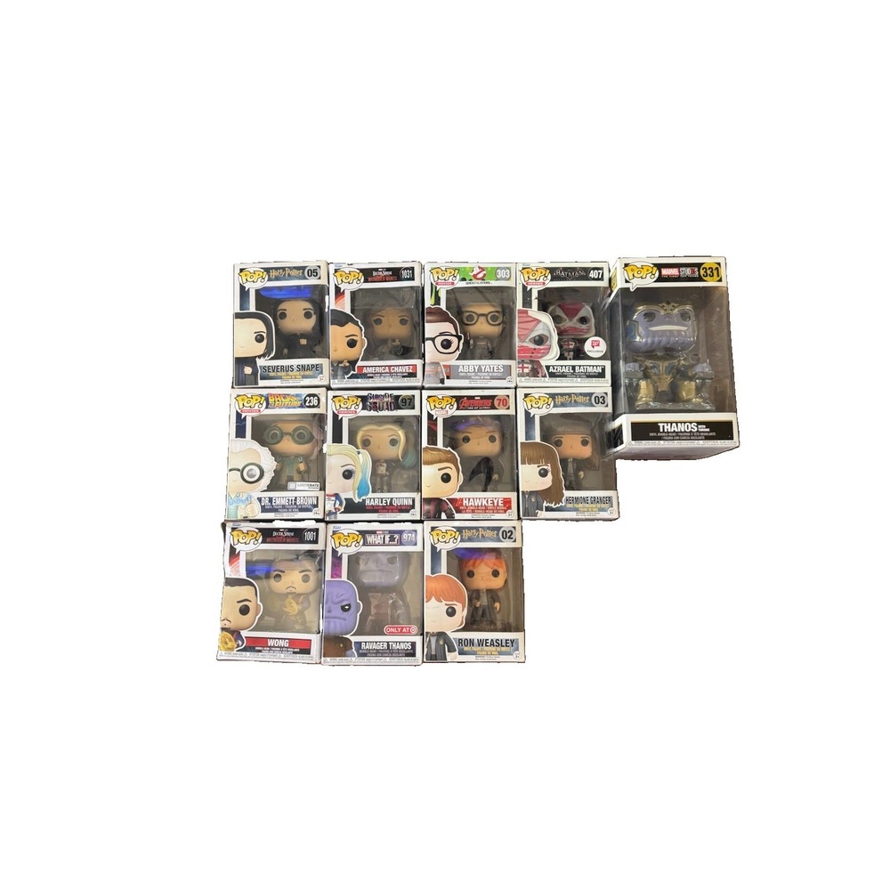 12 Funko Pop Lot Marvel DC Harry Potter Ghostbusters Box Damage